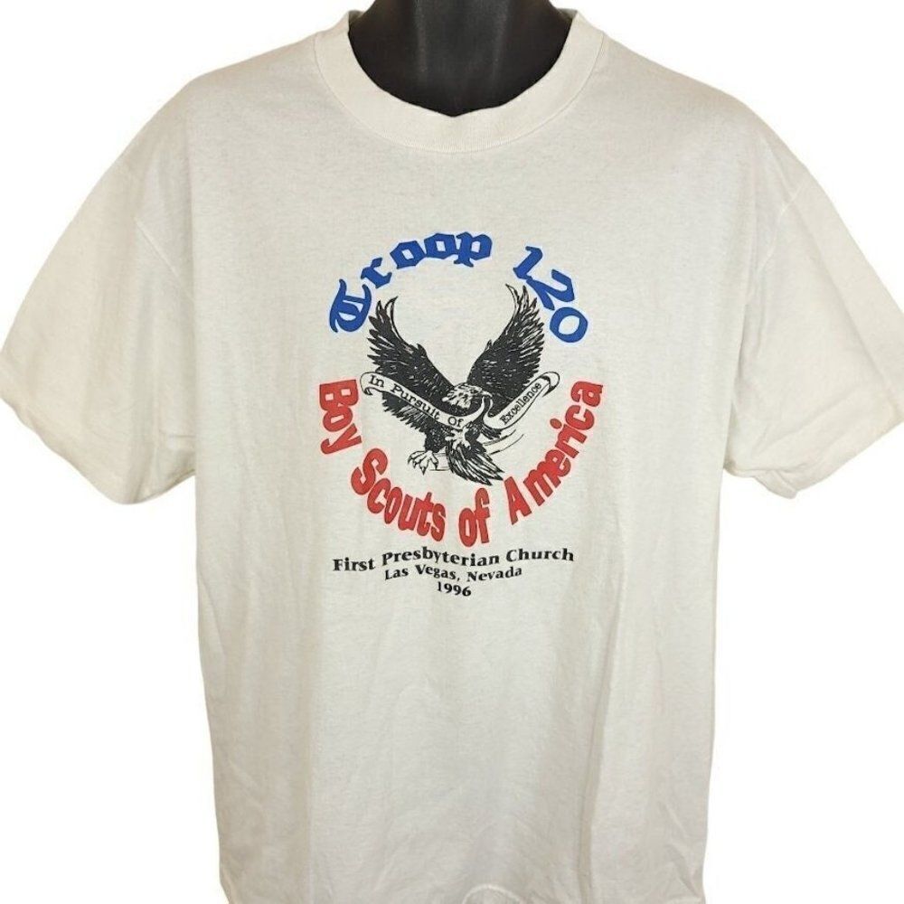 Boy Scouts T Shirt Vintage 90s 1996 Troop 120 Las Vegas Nevada Mens Size Large